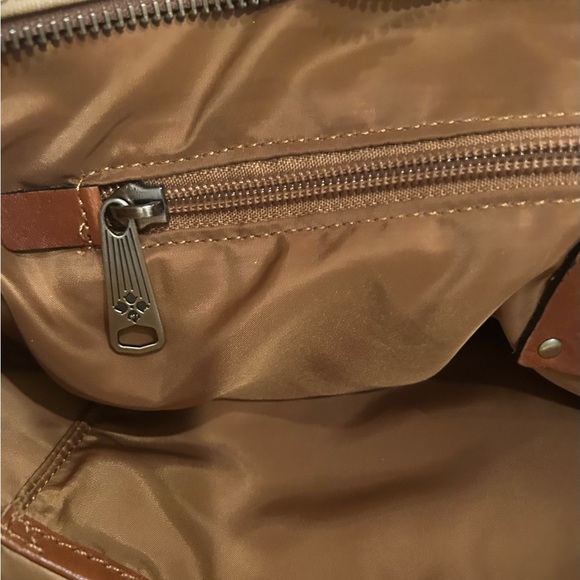 Patricia Nash Antique Rose Coated Linen Canvas Ria Tote Leather trim - Picture 9 of 14